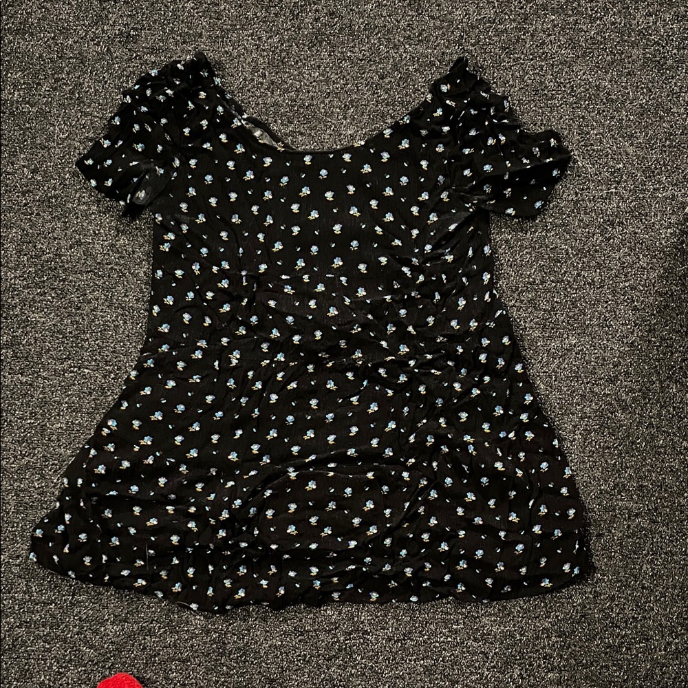 7/$20 Floral Black Tunic 7/$20